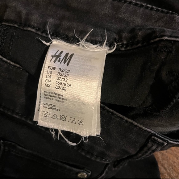 Mens H&M black jegging stretch denim jeans 32x32 - Picture 4 of 5